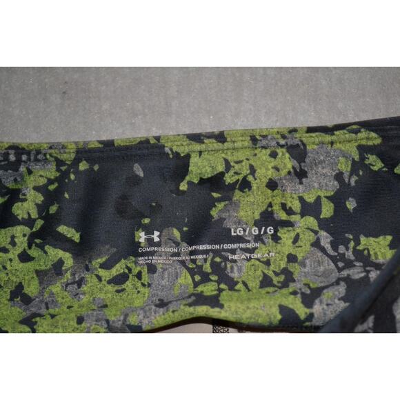 38555 Under Armour Gym Pants Active Neon Green Size Large Compression Fit Womens - Picture 5 of 6